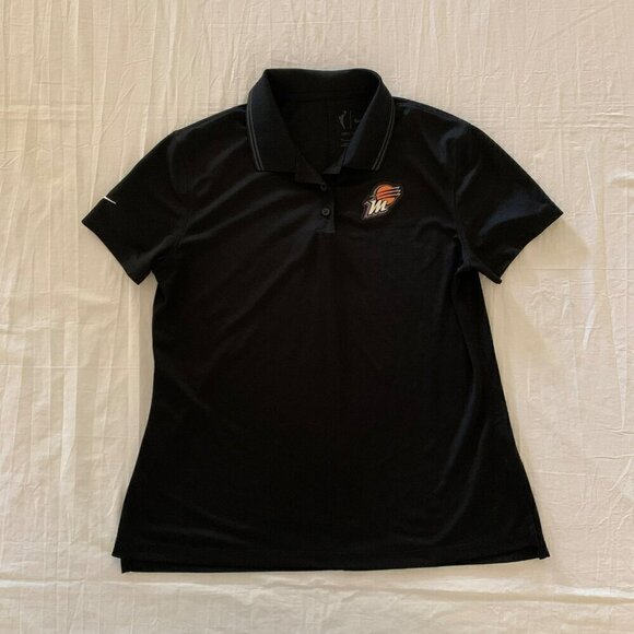 Phoenix Mercury WNBA Black Nike Dri Fit Polo Shirt Womens Medium - Picture 1 of 4